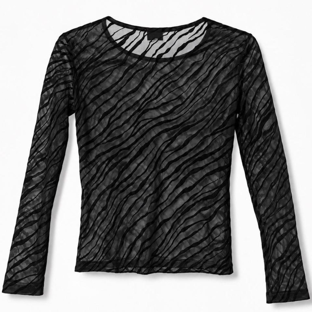 Versace Vintage Sheer Zebra Top